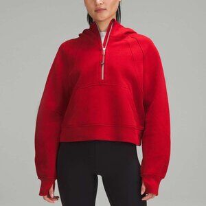 NWT Lululemon Scuba Oversized Half-Zip Hoodie, XS/S, College Crimson
